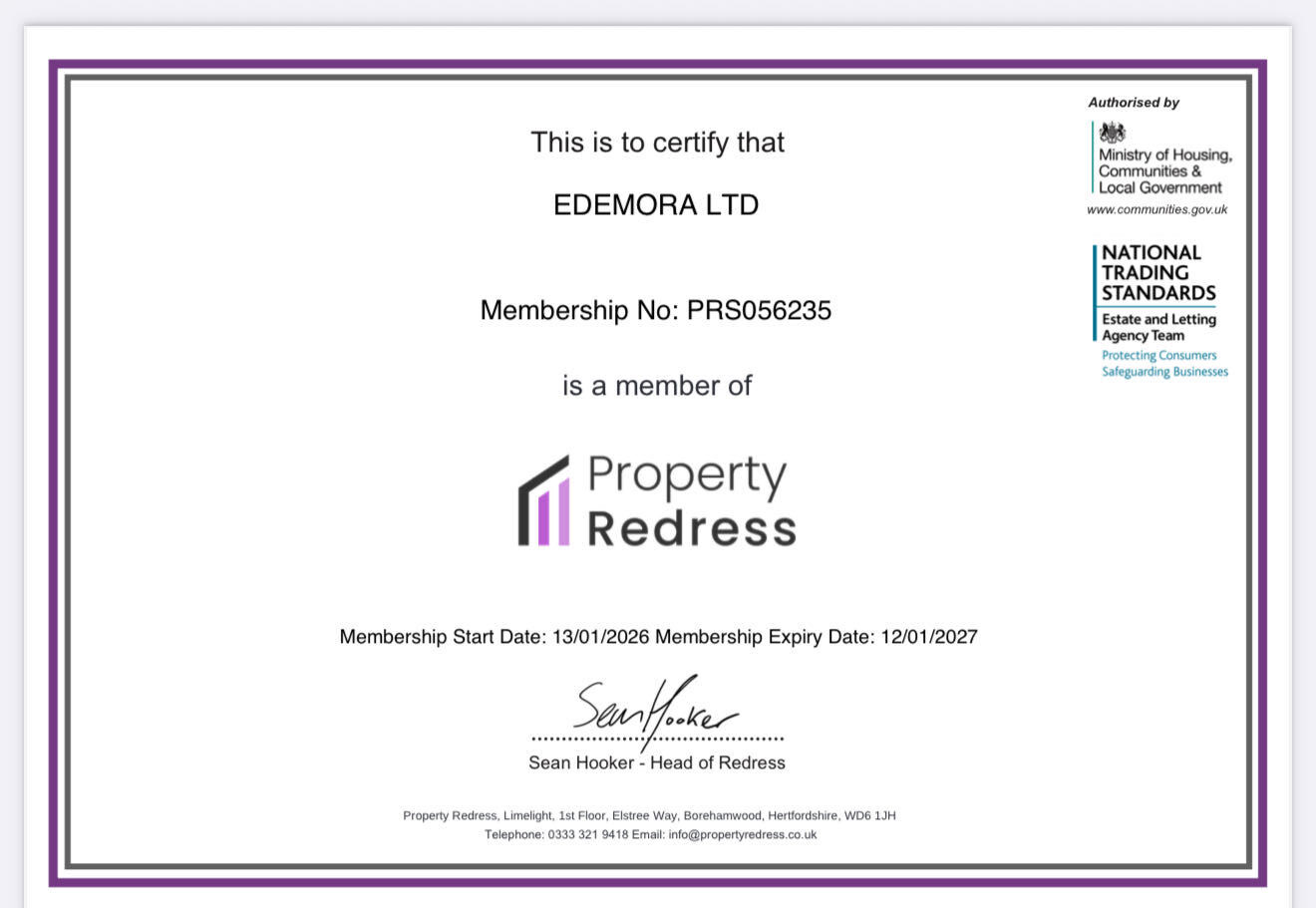 Certificate